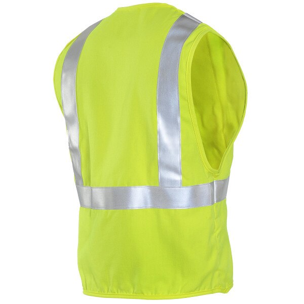 Majestic Hi-Vis Yellow Polar Fleece Safety Jacket With Zip-Off Sleeves – Converts To Class 2 Vest – S To 5XL